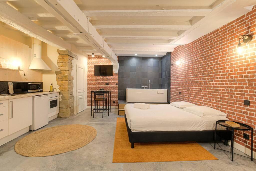 Industrial-Style Studio With Bathtub, Vieux-リヨン エクステリア 写真